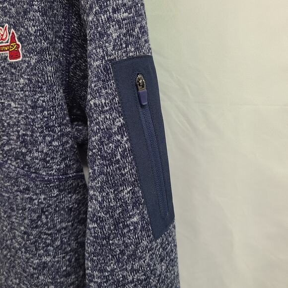 Atlanta Braves MLB Quarter Zip Sweater Pullover Men's Size Small Navy Blue - Picture 3 of 10